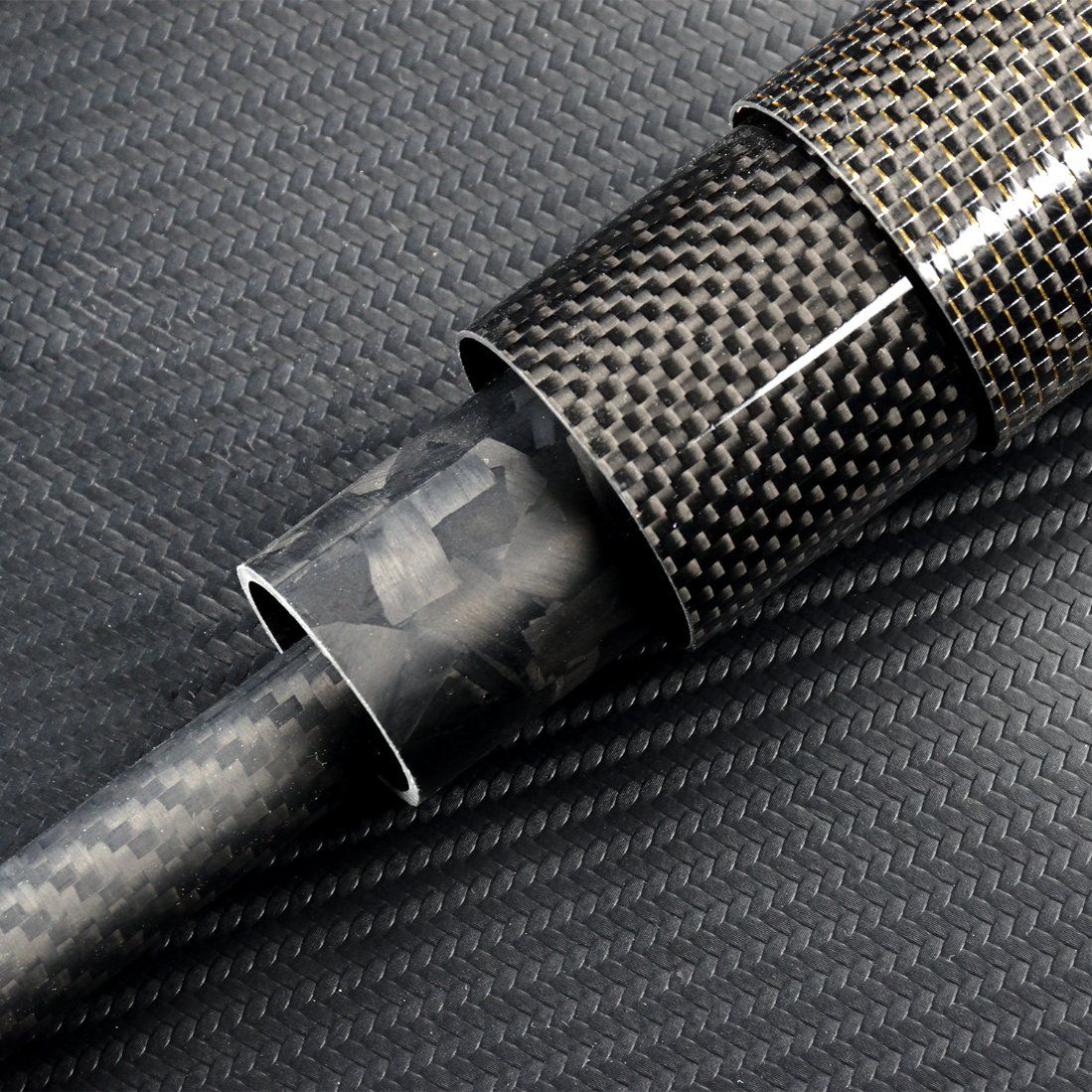 Roll-Wrapped Carbon Fiber Tubes